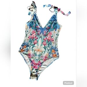 Floral Tie-Shoulder Bodysuit